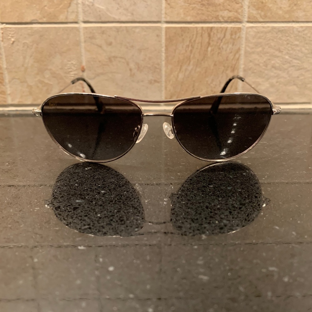 Maui Jim Polarized Silver Aviator Sunglass